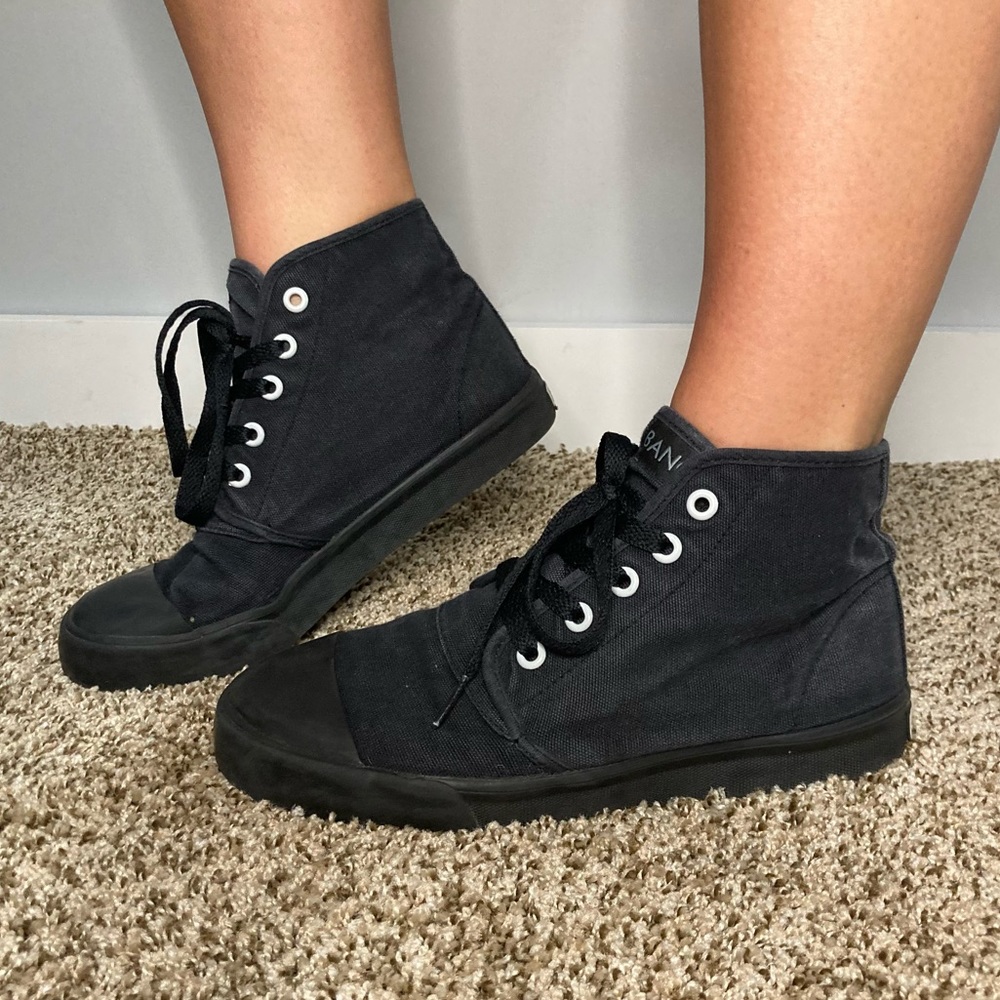 Bangs Onyx High Top Canvas Shoes